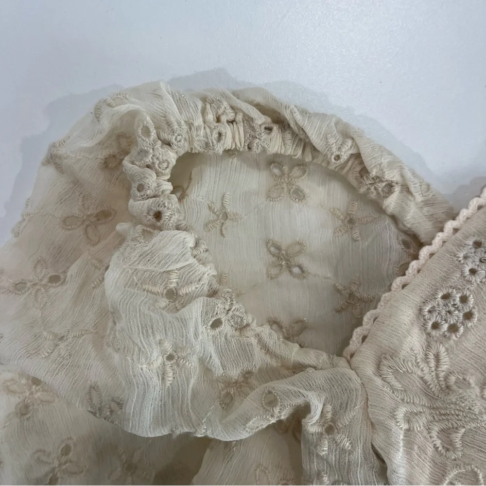 FREE PEOPLE Malina Maxi Cream Lace Babydoll Bohemian Dress NWT | Women’s xs